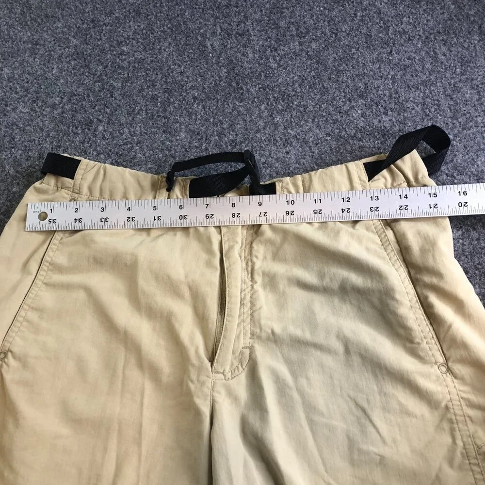 Patagonia Hiking Shorts Mens Medium GI III Tan Nylon Pockets Belted - Picture 5 of 10